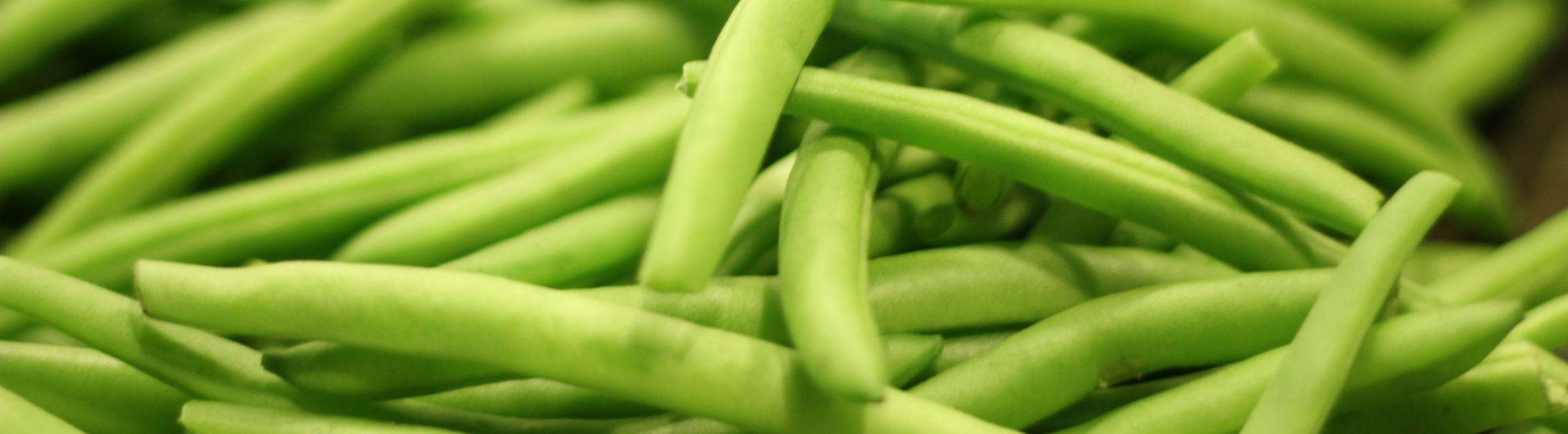 Pill of picked green beans