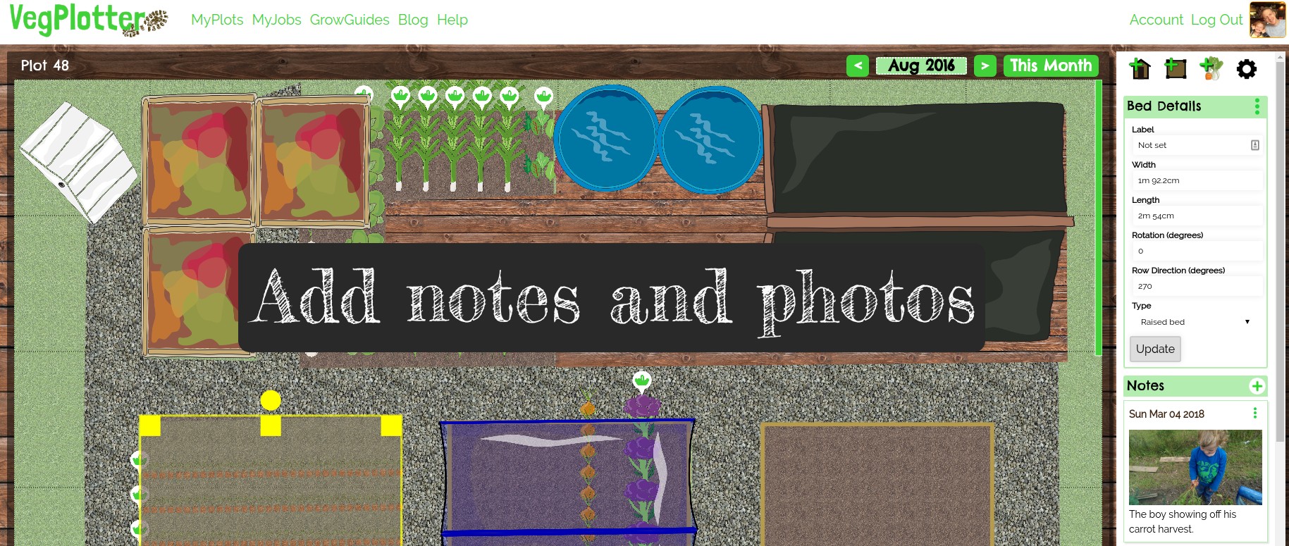 We're added some new features to our vegetable garden planner. 