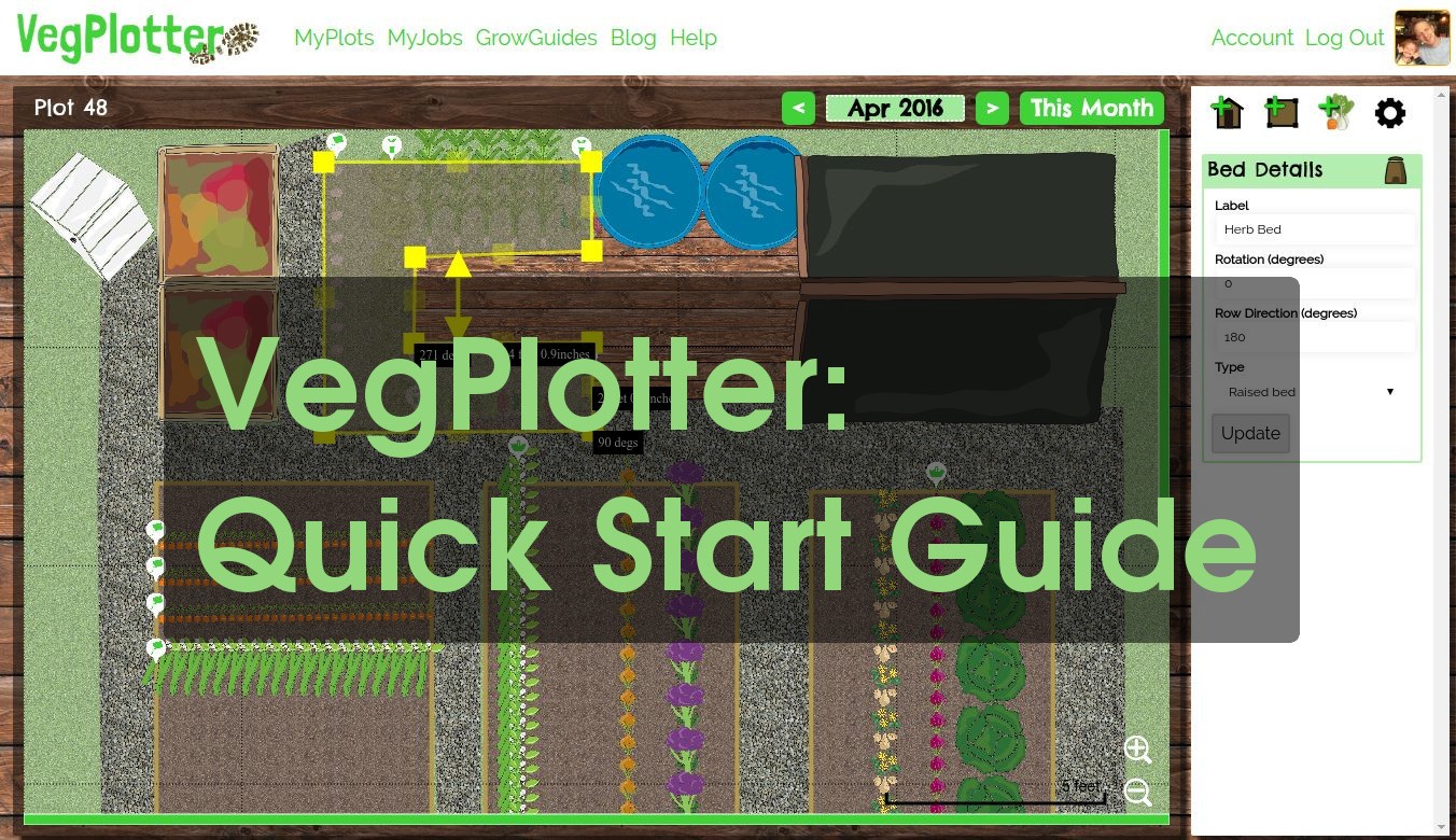Quick guide to get you planning your vegetable garden with Vegplotter as quickly as possible.