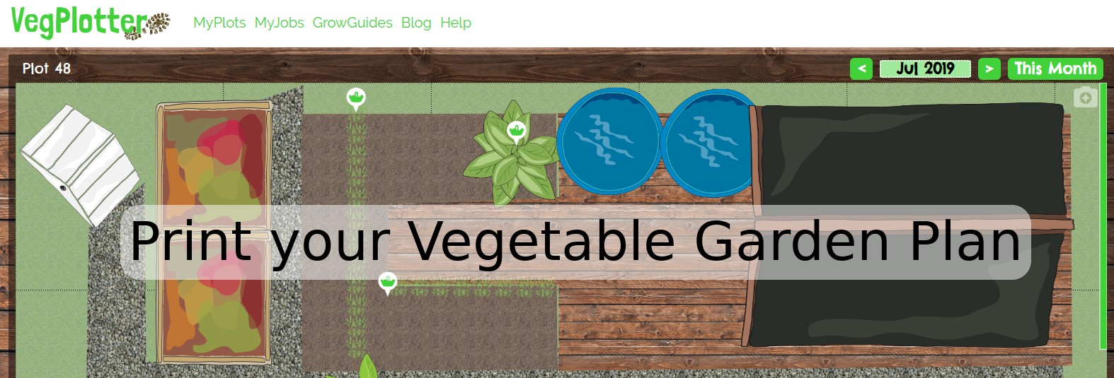 This how to guide talks through how to print your VegPlotter vegetable garden plan. 