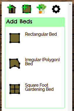 New Square Foot Bed option in our vegetable garden planner