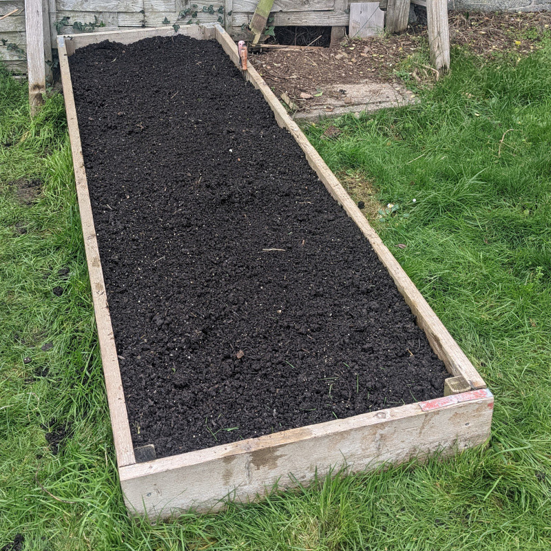 Raised bed ready for planting